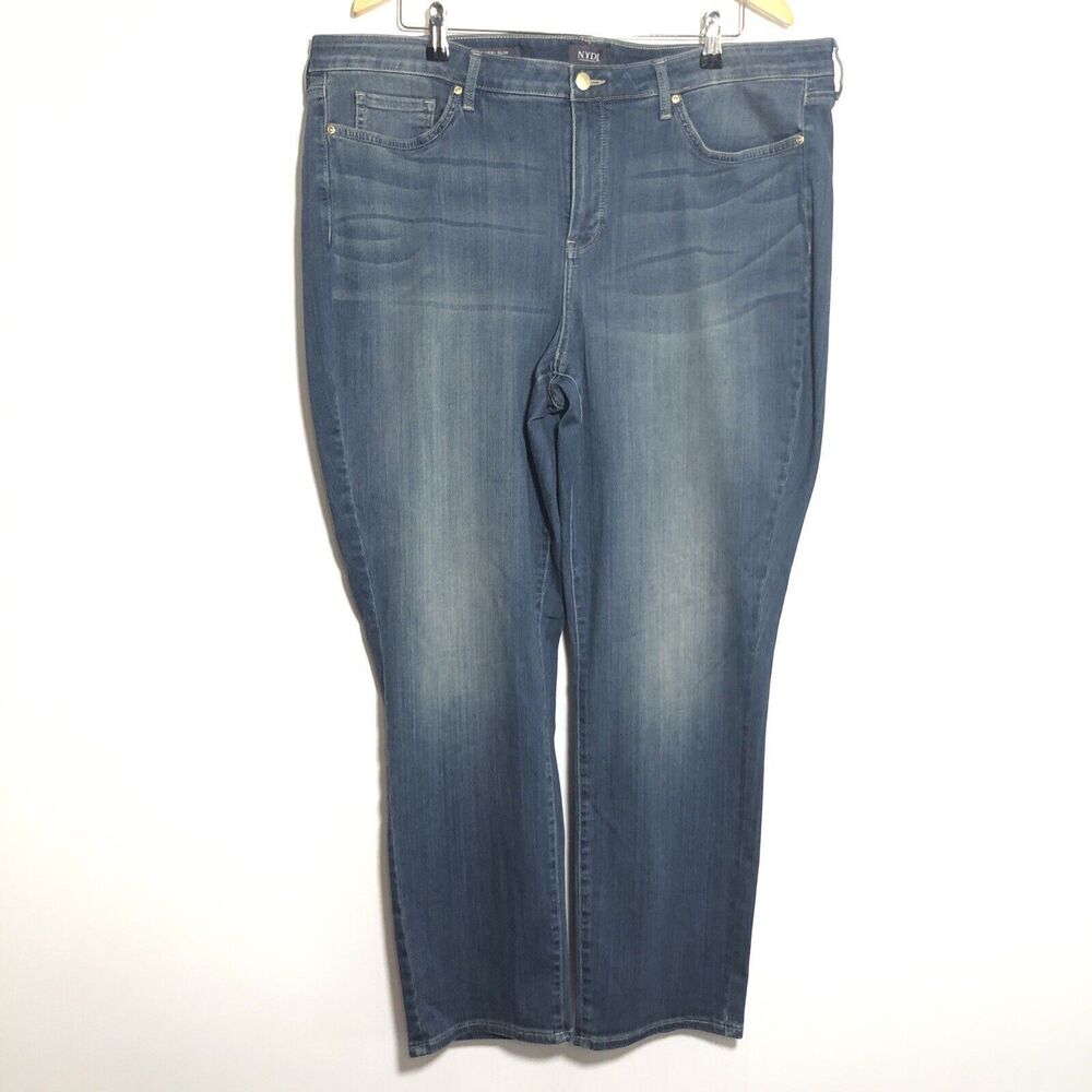 NYDJ Sheri Slim Jeans Women's Size 20 W Blue HIgh Rise Slimming Stretch Tapered